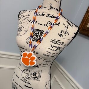 NCAA Necklace/Decor 3D Printed Clemson Style Tiger Paw NWOT